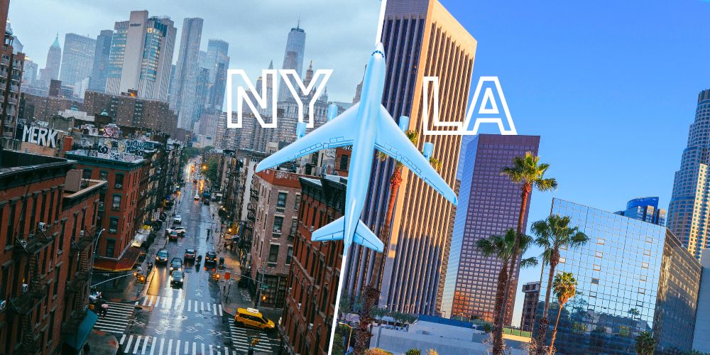 JetBlue Flights New York to Los Angeles.